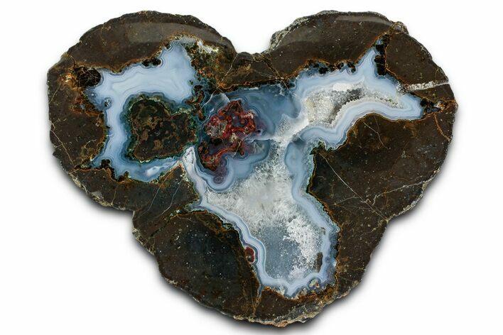 Colorful Polished Thunderegg Half w/ Triple Core - Nevada #337794